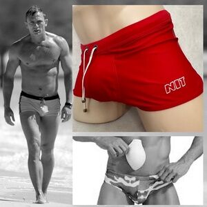 NIT Pack UP Square Cut Pouch Swim Briefs Medium 30-38" waist Gently worn